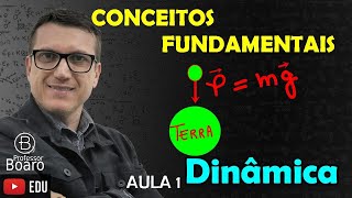 CONCEITOS FUNDAMENTAIS  DINÃ‚MICA  TEORIA  EXERCÃCIOS  AULA 1 [upl. by Aiela190]