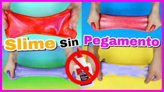 4 RECETAS PARA HACER SLIME SIN PEGAMENTO  SLIME FÁCIL SIN COLA NI BORAX  NatyGloss [upl. by Noll]