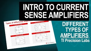 Current sensing with different types of amplifiers [upl. by Yromas]