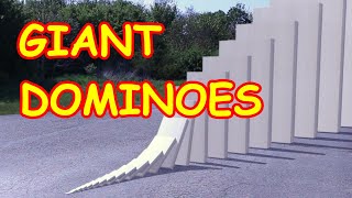 GIANT DOMINOES  World’s BIGGEST domino simulation [upl. by Sonitnatsnoc]