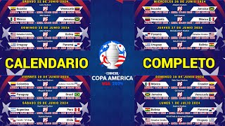 CALENDARIO COMPLETO de la COPA AMERICA 2024 [upl. by Sakmar668]