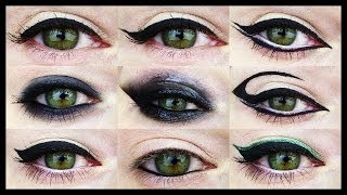 12 EYELINER TUTORIALS ★ For all Eye Shapes [upl. by Toile]