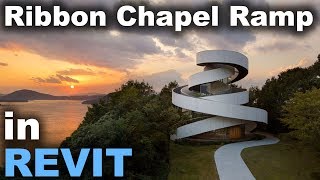 Ribbon Chapel Spiral Ramp Modeled in Revit [upl. by Doniv]