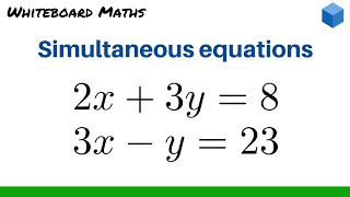 Solving simultaneous equations by elimination [upl. by Dicks46]