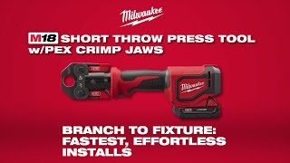 Milwaukee® M18™ Short Throw Press Tool [upl. by Omora824]