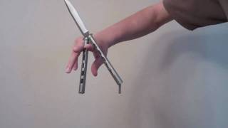 Balisong Tutorial Backhand Twirl Beginner [upl. by Esdnyl923]