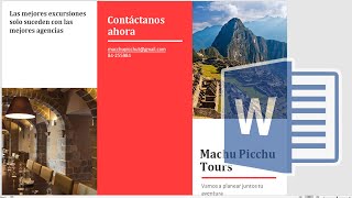 WORD Como HACER un TRIPTICO en WORD 20162019 [upl. by Uchida]