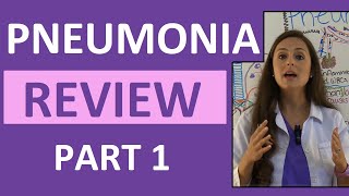 Pneumonia Symptoms Pathophysiology Nursing  Respiratory Disorders NCLEX Lecture Part 1 [upl. by Arlene]