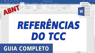 ABNT  Como fazer as Referências do TCC ATUALIZADO 2024 [upl. by Akimahs]