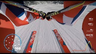 POV Speed Ski 167kph training in Vars  GoPro data overlays [upl. by Ennayram]