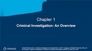 Chapter 01 Lecture on Criminal Investigation An Overview [upl. by Ssac221]