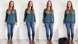 How to Crop a Sweatshirt Three Different Ways  no sew hemming and moving the waistband [upl. by Neelasor]