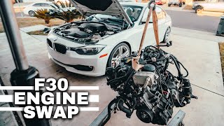 BMW F30 ENGINE SWAP PART 1 [upl. by Fauver]