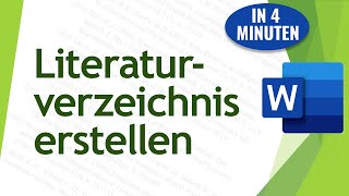 Literaturverzeichnis in Word erstellen  Abschlussarbeiten schreiben 07 [upl. by Ramled]