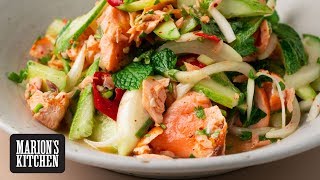 Thaistyle Salmon Salad  Marions Kitchen [upl. by Etnoek]