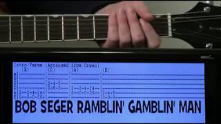 Bob Seger Ramblin Gambling Man Guitar Chords Lesson amp Tab Tutorial [upl. by Woodring]