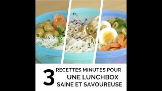 Tupperware®  3 recettes minutes de lunch box [upl. by Aikem892]