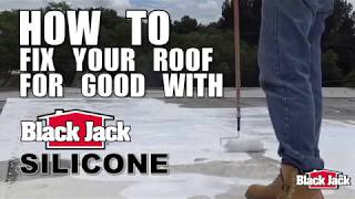 How To Apply Silicone Roof Coatings Using Black Jack® Silicone [upl. by Eachern]