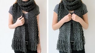 FAST CROCHET SCARF  FREE PATTERN [upl. by Annyahs]