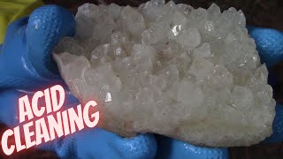 Cleaning Quartz Crystals With Muriatic ACID  My First Attempt [upl. by Salena]