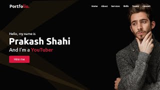 Complete Responsive Personal Portfolio Website using HTML CSS amp JavaScript [upl. by Nnaeoj]