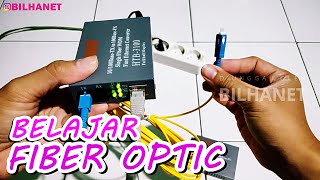 Cara Pasang Media Converter Fiber Optic FO  HTB3100 A amp B NetLINK [upl. by Suiraj]