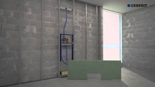 Geberit Wall Drain Duofix  Installation [upl. by Zetnod]