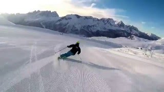 SKI CARVING CARVING SKIING  HEAD SKI  PASSO SAN PELLEGRINO  DOLOMITI SUPERSKI [upl. by Galang]