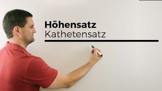 Höhensatz Kathetensatz im Dreieck  Mathe by Daniel Jung [upl. by Akel]