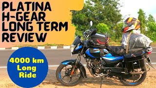 BAJAJ PLATINA H GEAR REVIEW  LONG RIDE REVIEW  MILEAGE [upl. by Glynda430]