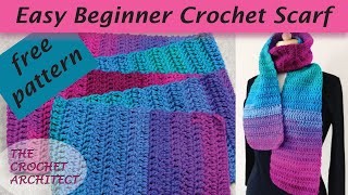 15  EASY Crochet Scarf for the Absolute Beginner [upl. by Zapot882]