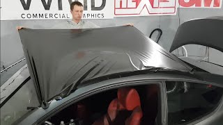 Showing A Beginner How To Vinyl Wrap A Roof [upl. by Ellehcar513]