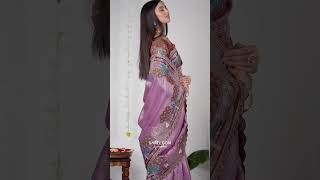 Organza Saree Designs  Wedding Saree Collection [upl. by Nybor]