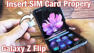 Galaxy Z Flip How to Insert SIM Card amp Double Check [upl. by Ambrosane478]