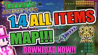 TERRARIA 14 ALL ITEMS MAP FOR MOBILEPC DOWNLOAD NOW [upl. by Weinreb]