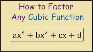 How to factor a cubic function [upl. by Ytrebil]