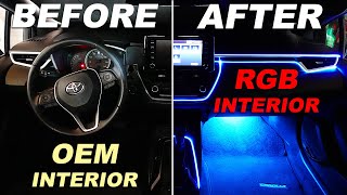 Car Interior Ambient Lighting RGB LED Glow Kit Review Universal Kit for all Vehicles [upl. by Ecinahc685]