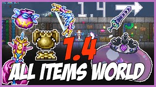 Terraria 14 All Items World PC DOWNLOAD LINK BELOW [upl. by Aiken]