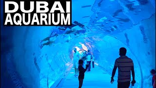 Dubai Aquarium amp Underwater Zoo Complete Tour  4k  Dubai Tourist Attraction [upl. by Doss]