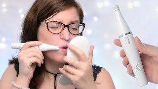 Braun Face Facial Epilator and Cleansing Brush Review amp Demo  CORRIE V [upl. by Ecirtram784]