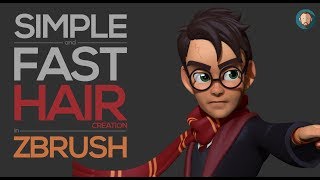 Simple and Fast Stylized Hair Creation in Zbrush [upl. by Bausch677]