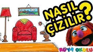 Koltuk Nasıl Çizilir  Oturma Odası  🛋  Çocuklar İçin Resim Çizme  RÜYA OKULU [upl. by Melony]