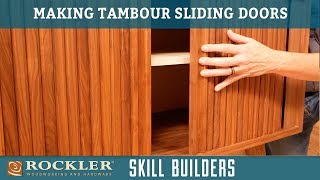 How to Make a Sliding Tambour Door  Rockler Skill Builder [upl. by Schechinger]