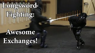 Longsword Fighting  Awesome Exchanges [upl. by Htrap]