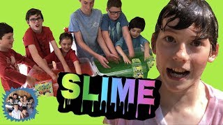 SLIME CHALLENGE with 6 KIDS MINI GAMES 3v3 [upl. by Itisahc426]