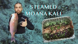 STEAMED MOANA KALI  GOAT FISH  Dive And Dine [upl. by Neelyk]