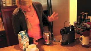 Nespresso Aeroccino Plus Frother Review Frothing Almond Milk [upl. by Craw762]