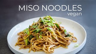 How to make Japanese style Miso Noodles Stir Fry Recipe [upl. by Yadroc]