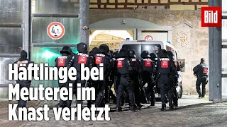 Gefängnismeuterei Polizei stürmt Knast in Thüringen  JVA Untermaßfeld [upl. by Etteniotna]