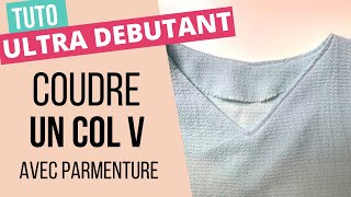 COUDRE UN COL V avec parementure [upl. by Sonitnatsnok]